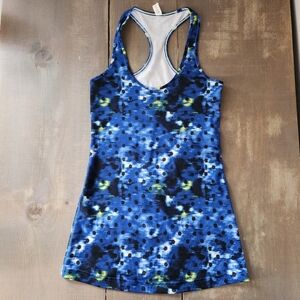 Lululemon Cool Racerback Tank Top – Blue Camo Black Dot – Size 4